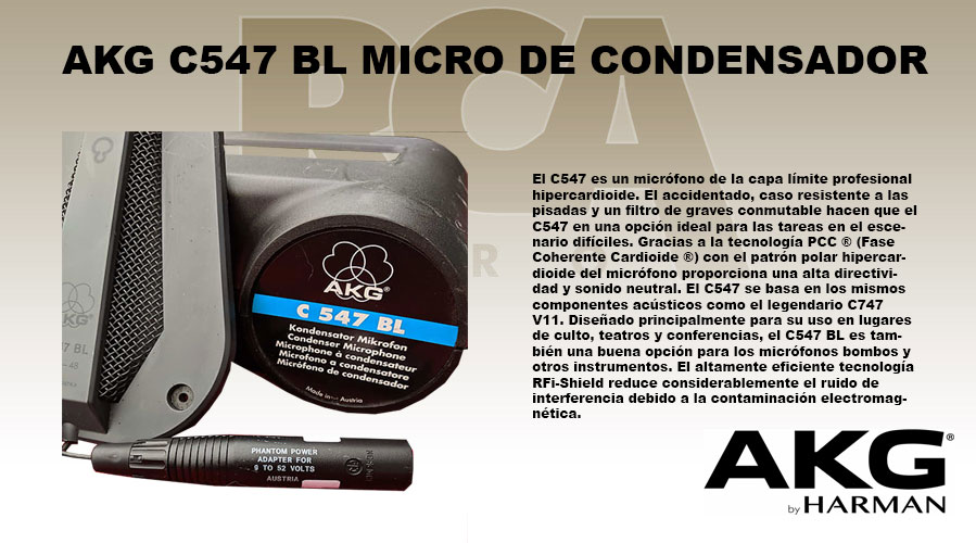 akg-C547BL MICRO DE CONDENSADOR
