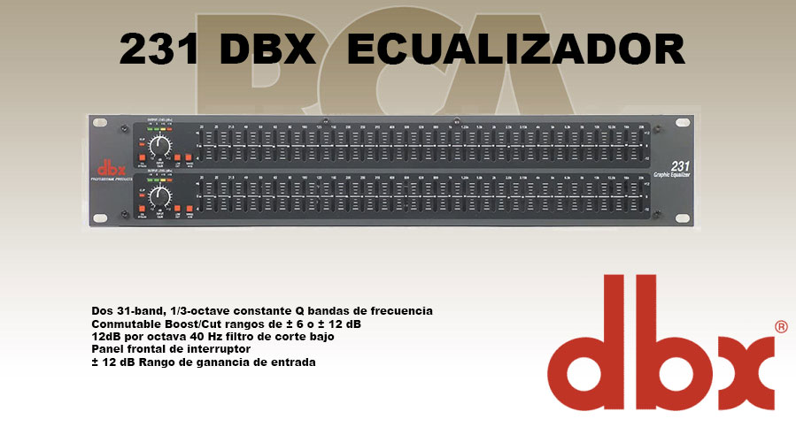 DBX 231 31 BANDAS – RCA – Audiovisuales, Sonido, Iluminación profesional en Toledo